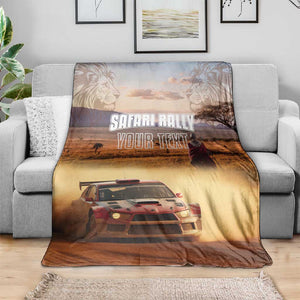 Personalized Kenya Safari Racing Car Blanket Come On Kenyan