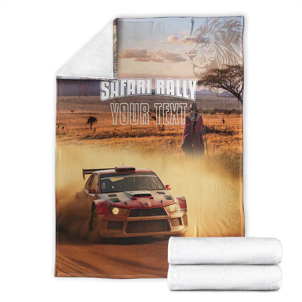 Personalized Kenya Safari Racing Car Blanket Come On Kenyan