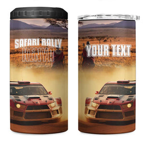 Personalized Kenya Safari Racing Car 4 in 1 Can Cooler Tumbler Come On Kenyan