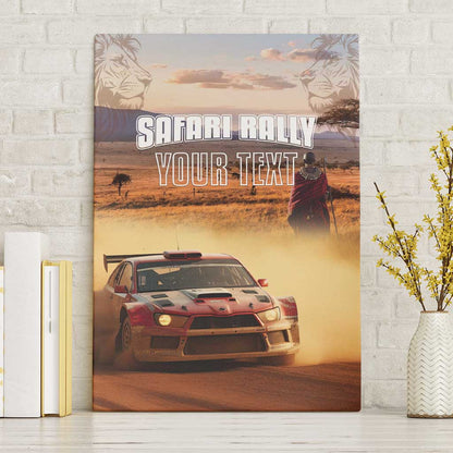 Personalized Kenya Safari Racing Car Canvas Wall Art Come On Kenyan