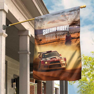 Personalized Kenya Safari Racing Car Garden Flag Come On Kenyan