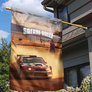 Personalized Kenya Safari Racing Car Garden Flag Come On Kenyan