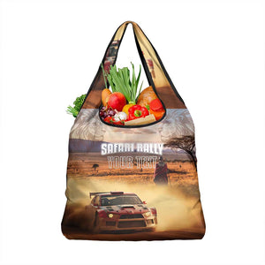 Personalized Kenya Safari Racing Car Grocery Bag Come On Kenyan