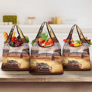 Personalized Kenya Safari Racing Car Grocery Bag Come On Kenyan