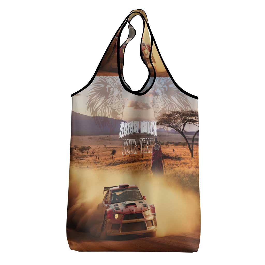 Personalized Kenya Safari Racing Car Grocery Bag Come On Kenyan