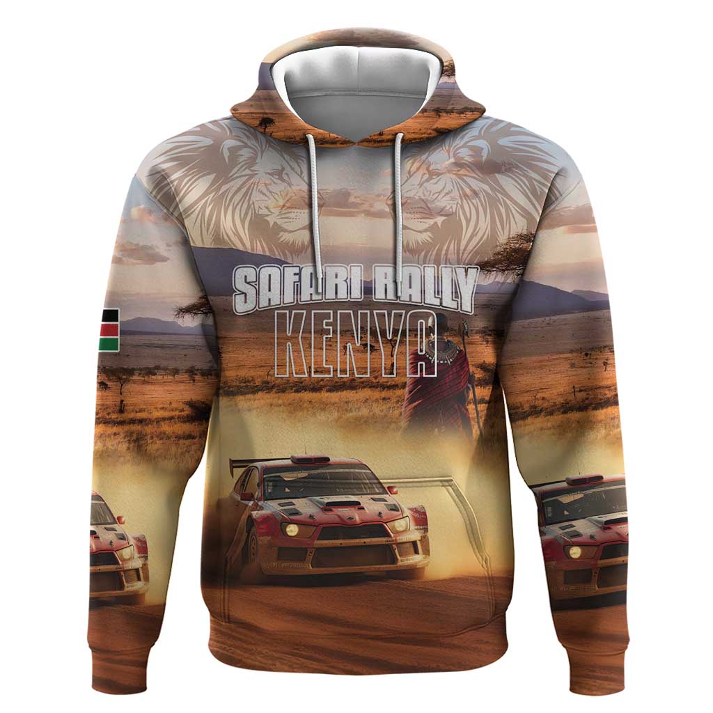 Personalized Kenya Safari Racing Car Hoodie Come On Kenyan