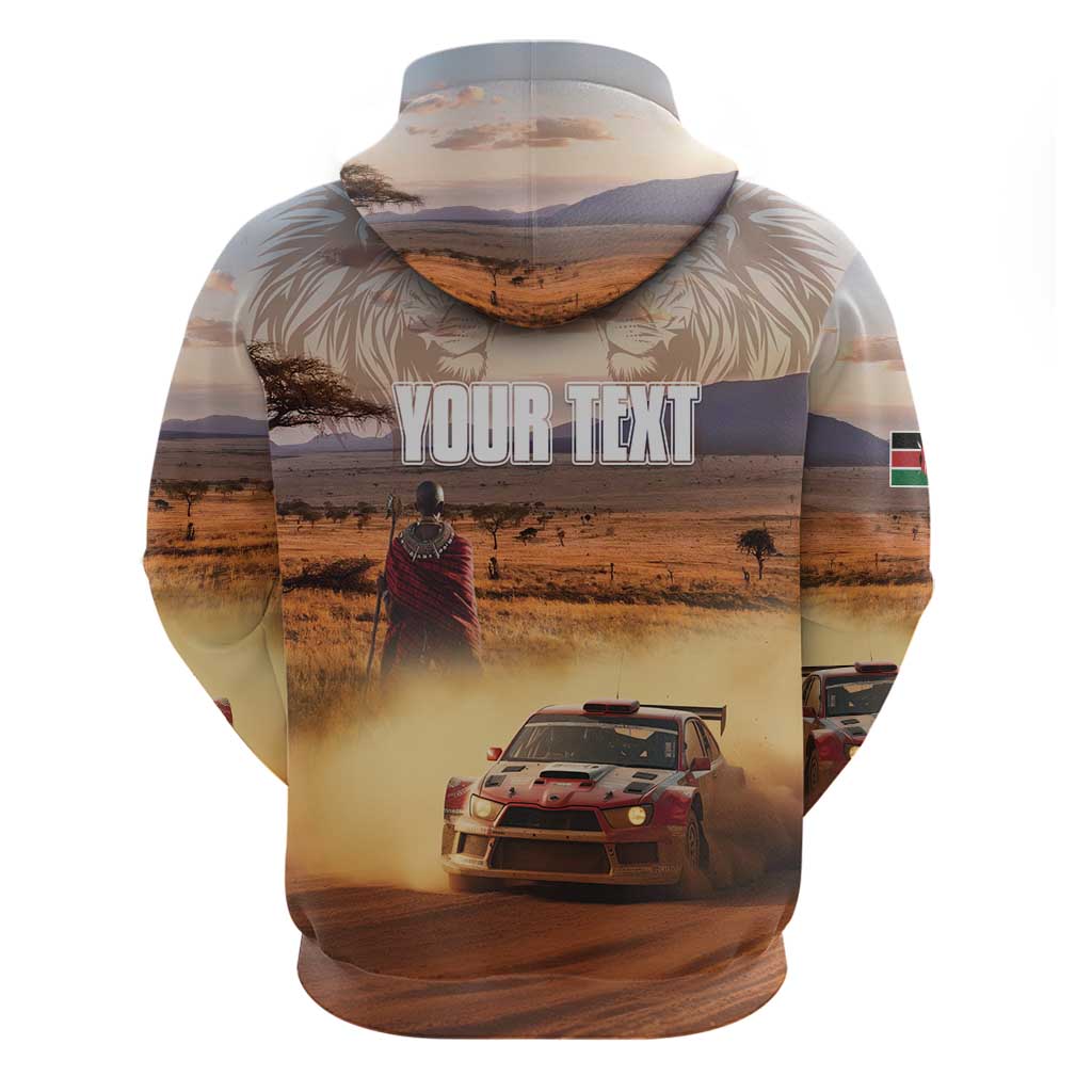 Personalized Kenya Safari Racing Car Hoodie Come On Kenyan