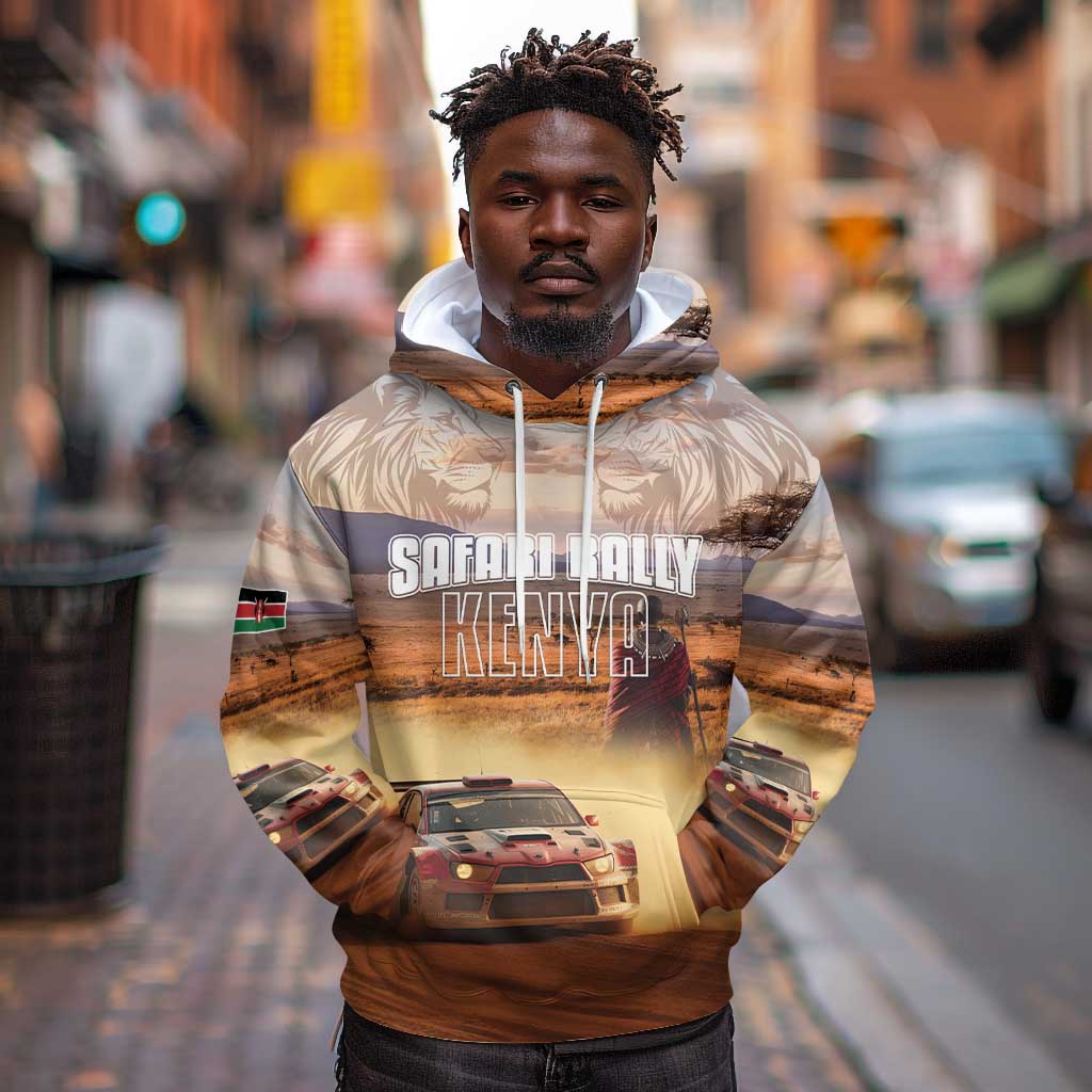 Personalized Kenya Safari Racing Car Hoodie Come On Kenyan