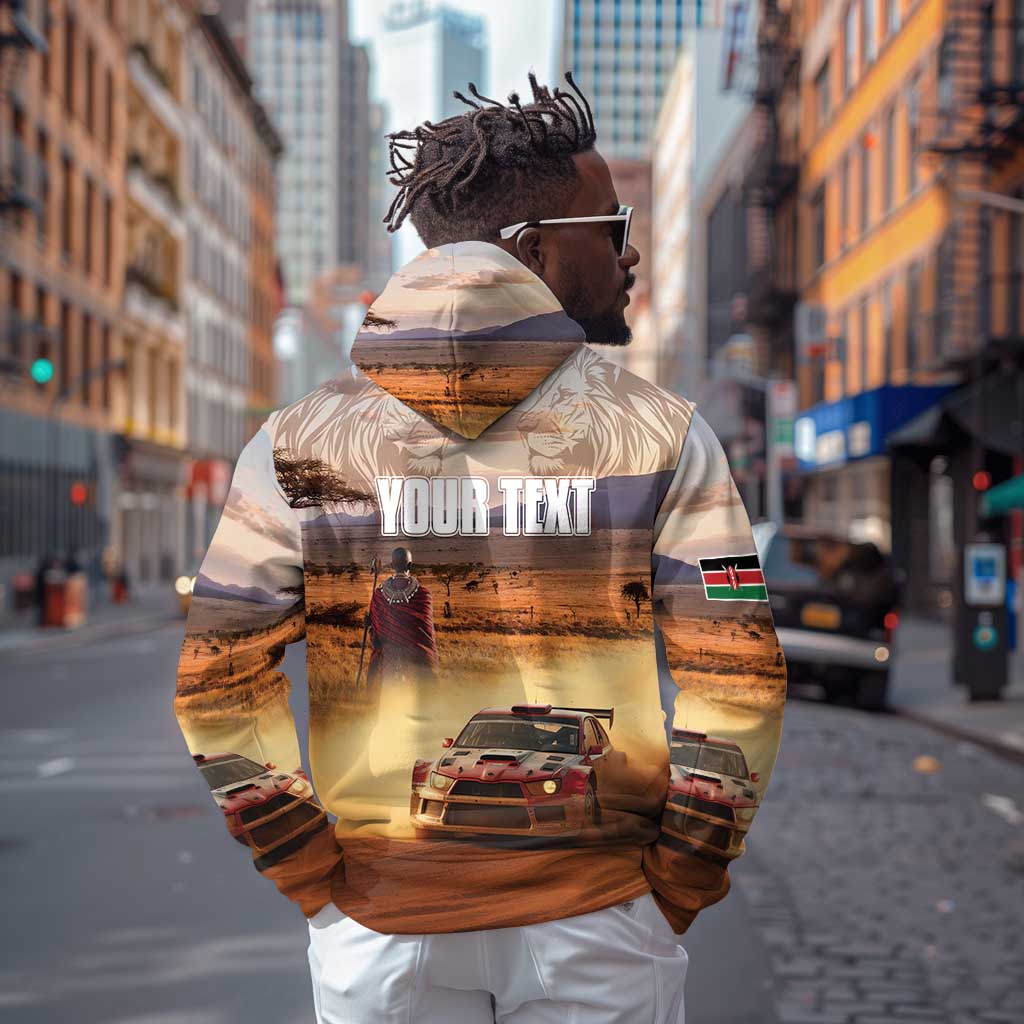 Personalized Kenya Safari Racing Car Hoodie Come On Kenyan