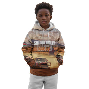 Personalized Kenya Safari Racing Car Kid Hoodie Come On Kenyan