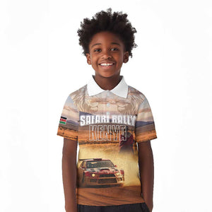 Personalized Kenya Safari Racing Car Kid Polo Shirt Come On Kenyan