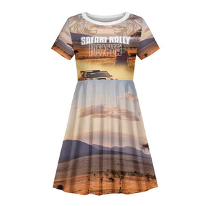 Personalized Kenya Safari Racing Car Kid Short Sleeve Dress Come On Kenyan