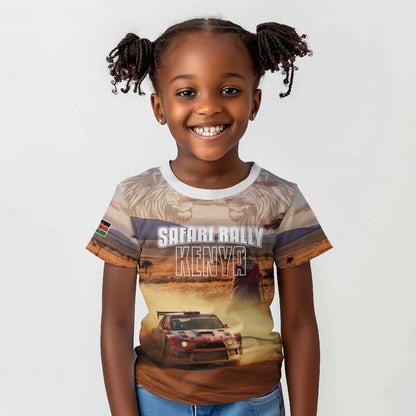 Personalized Kenya Safari Racing Car Kid T shirt Come On Kenyan
