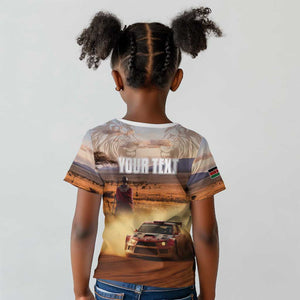 Personalized Kenya Safari Racing Car Kid T shirt Come On Kenyan