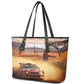Personalized Kenya Safari Racing Car Leather Tote Bag Come On Kenyan