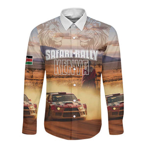 Personalized Kenya Safari Racing Car Long Sleeve Button Shirt Come On Kenyan