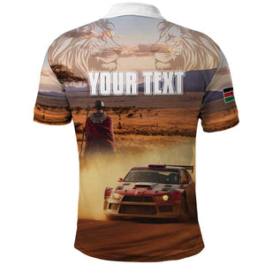 Personalized Kenya Safari Racing Car Polo Shirt Come On Kenyan