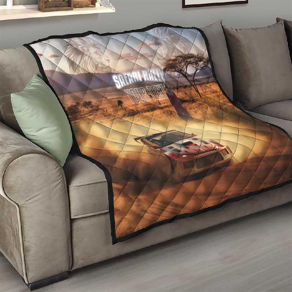 Personalized Kenya Safari Racing Car Quilt Come On Kenyan