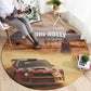 Personalized Kenya Safari Racing Car Round Carpet Come On Kenyan
