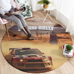 Personalized Kenya Safari Racing Car Round Carpet Come On Kenyan