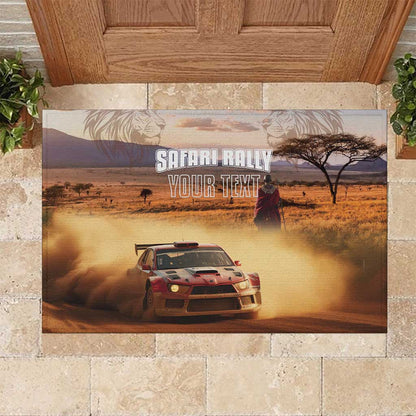 Personalized Kenya Safari Racing Car Rubber Doormat Come On Kenyan
