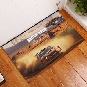 Personalized Kenya Safari Racing Car Rubber Doormat Come On Kenyan