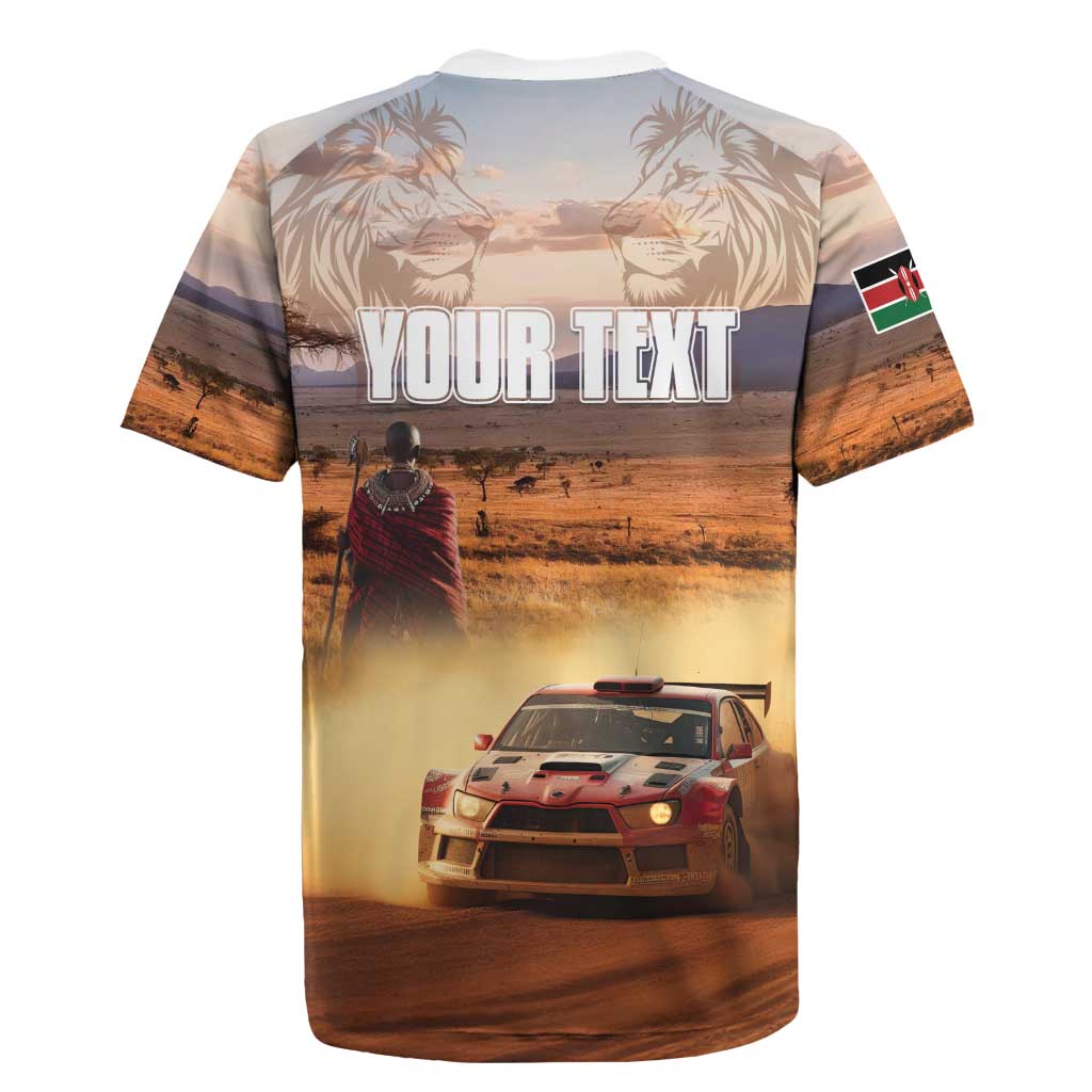 Personalized Kenya Safari Racing Car Rugby Jersey Come On Kenyan