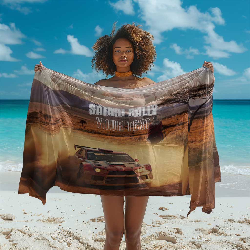Personalized Kenya Safari Racing Car Sarong Come On Kenyan