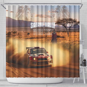 Personalized Kenya Safari Racing Car Shower Curtain Come On Kenyan