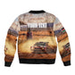 Personalized Kenya Safari Racing Car Sleeve Zip Bomber Jacket Come On Kenyan