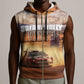 Personalized Kenya Safari Racing Car Sleeveless Zip Hoodie Come On Kenyan - African Pride