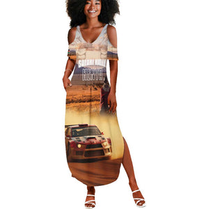 Personalized Kenya Safari Racing Car Summer Maxi Dress Come On Kenyan