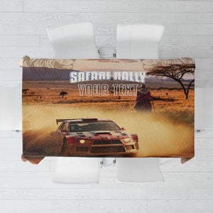 Personalized Kenya Safari Racing Car Tablecloth Come On Kenyan