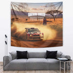 Personalized Kenya Safari Racing Car Tapestry Come On Kenyan