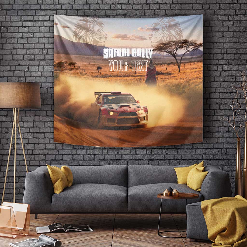 Personalized Kenya Safari Racing Car Tapestry Come On Kenyan