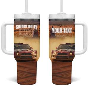 Personalized Kenya Safari Racing Car Tumbler With Handle Come On Kenyan