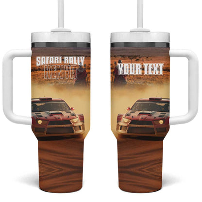 Personalized Kenya Safari Racing Car Tumbler With Handle Come On Kenyan