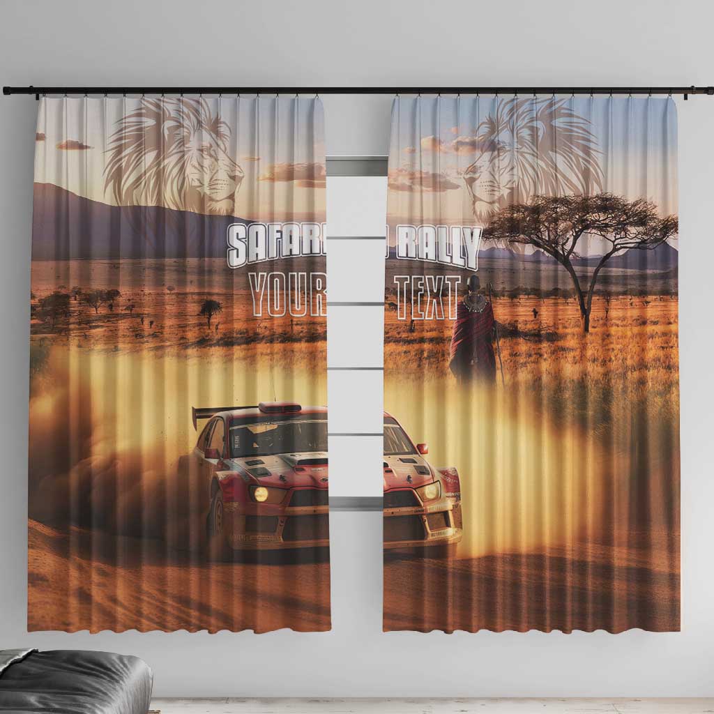 Personalized Kenya Safari Racing Car Window Curtain Come On Kenyan