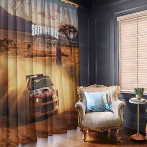 Personalized Kenya Safari Racing Car Window Curtain Come On Kenyan