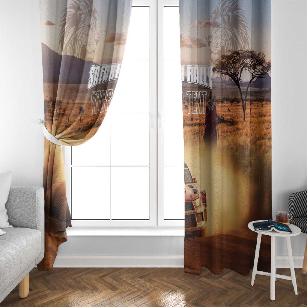 Personalized Kenya Safari Racing Car Window Curtain Come On Kenyan