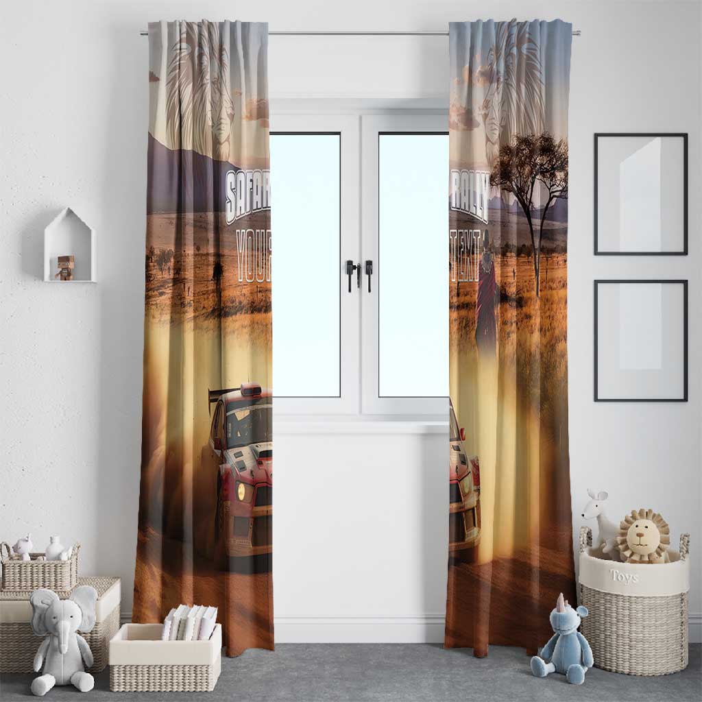Personalized Kenya Safari Racing Car Window Curtain Come On Kenyan