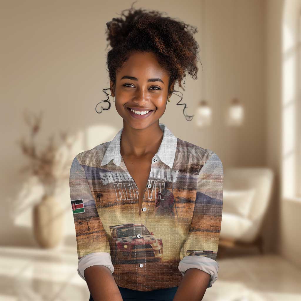 Personalized Kenya Safari Racing Car Women Casual Shirt Come On Kenyan