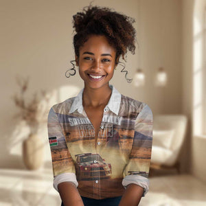 Personalized Kenya Safari Racing Car Women Casual Shirt Come On Kenyan