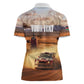 Personalized Kenya Safari Racing Car Women Polo Shirt Come On Kenyan