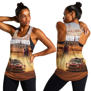 Personalized Kenya Safari Racing Car Women Racerback Tank Come On Kenyan