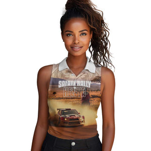 Personalized Kenya Safari Racing Car Women Sleeveless Polo Shirt Come On Kenyan