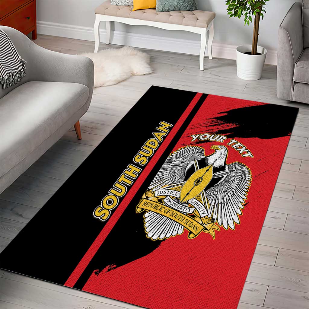 Personalized South Sudan With Coat Of Arms Area Rug Sporty Style