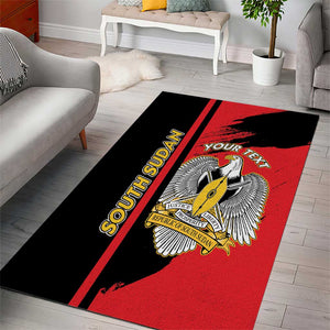 Personalized South Sudan With Coat Of Arms Area Rug Sporty Style