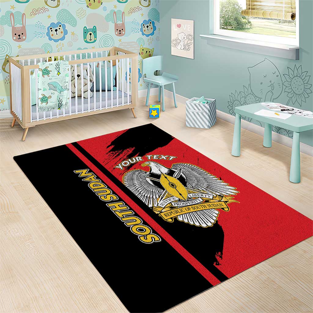 Personalized South Sudan With Coat Of Arms Area Rug Sporty Style
