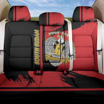 Personalized South Sudan With Coat Of Arms Back Car Seat Cover Sporty Style